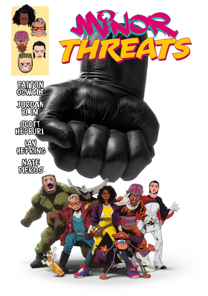 'Minor Threats Graphic Novel cover showcasing supervillain art'
