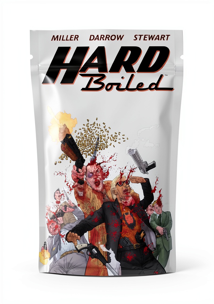 Hard Boiled graphic novel cover on a Kindle device