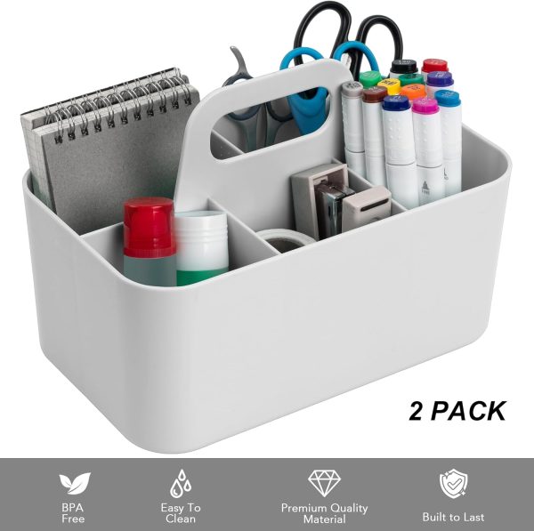 Tiawudi Plastic Rectangle Caddy Organizer Office Storage-1