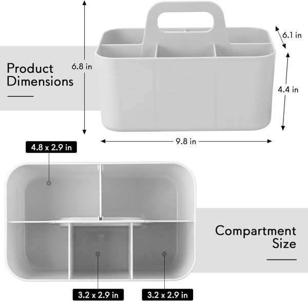 Tiawudi Plastic Rectangle Caddy Organizer Office Storage-2
