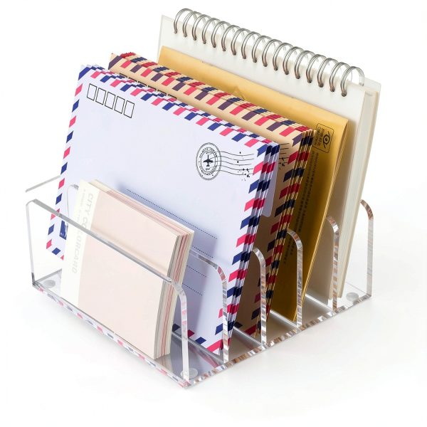 Acrylic Mail Organizer BEYGORM Desk Clear-5