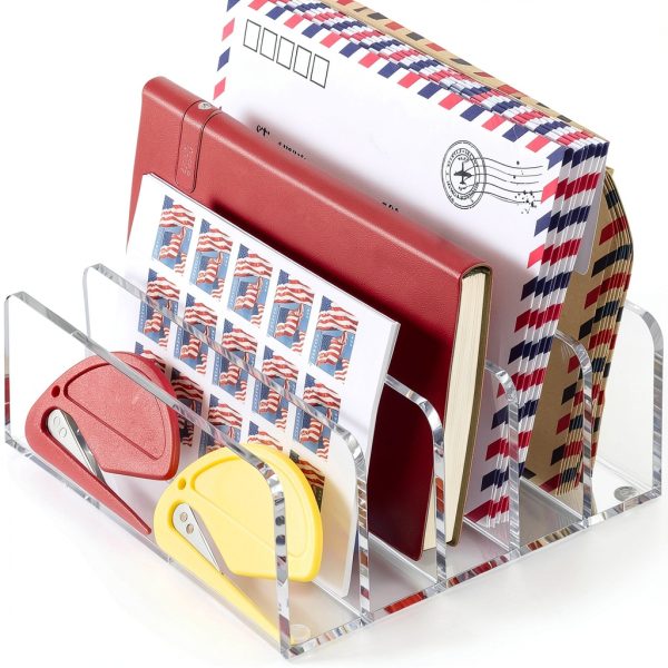 Acrylic Mail Organizer BEYGORM Desk Clear-6