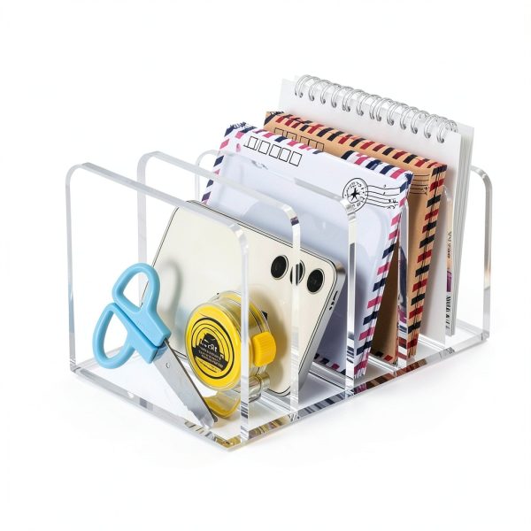 Acrylic Mail Organizer BEYGORM Clear Tabletop-3