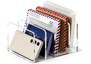 Acrylic Mail Organizer BEYGORM Clear Tabletop-0