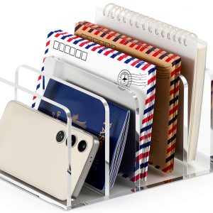 Acrylic Mail Organizer BEYGORM Clear Tabletop-0