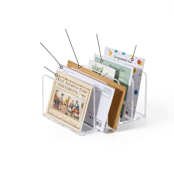 Acrylic Mail Organizer BEYGORM Clear Tabletop-1