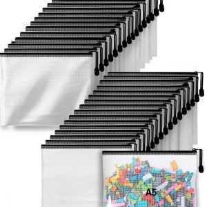 Jetec Plastic Storage Bags Black Zipper Organizer-0