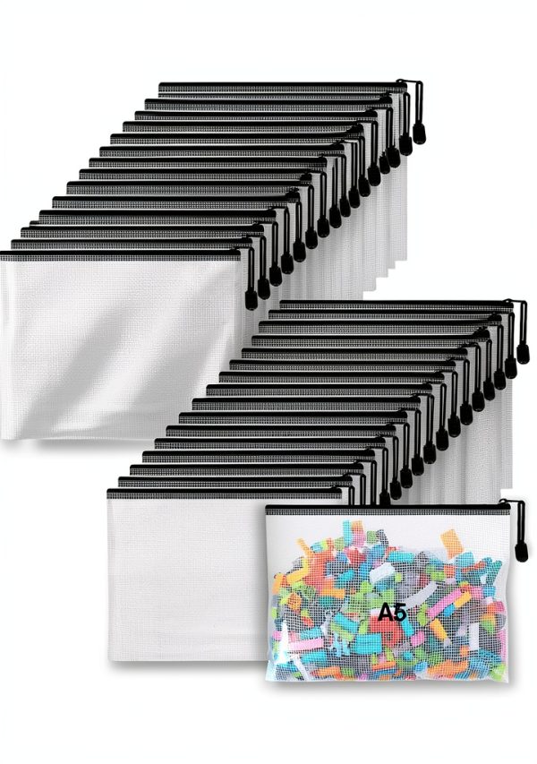 Jetec Plastic Storage Bags Black Zipper Organizer-0