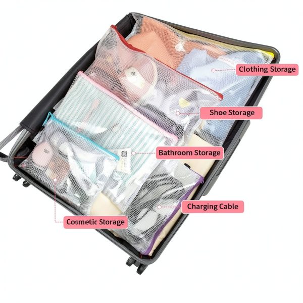 Zipper Pouches by Umriox Multicolored 24pcs A3 A4 PVC Organizer-6