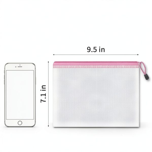 Umriox Multicolored Plastic Zipper Pouch 12 Pack A5 9.5x7.1in-1