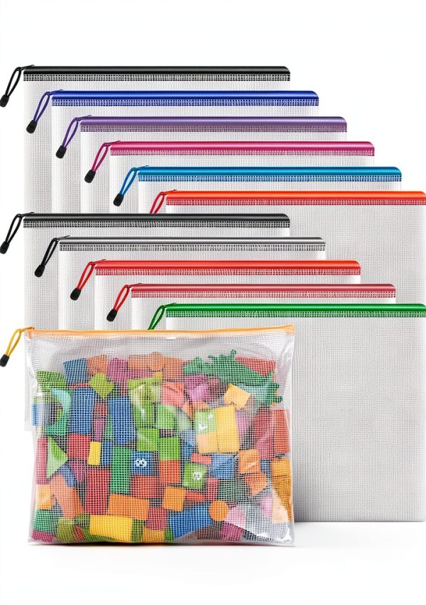 Zipper Storage Bags Umriox B4 Plastic Organizer Set 12 Multicolored-0