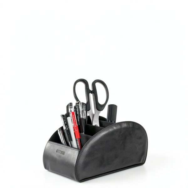 Remote Controller Organizer SITHON Faux Leather 5-Compartment Black-5