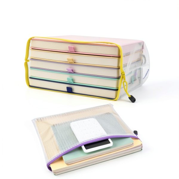Zipper Pouches by Umriox Multicolored 24pcs A3 A4 PVC Organizer-1