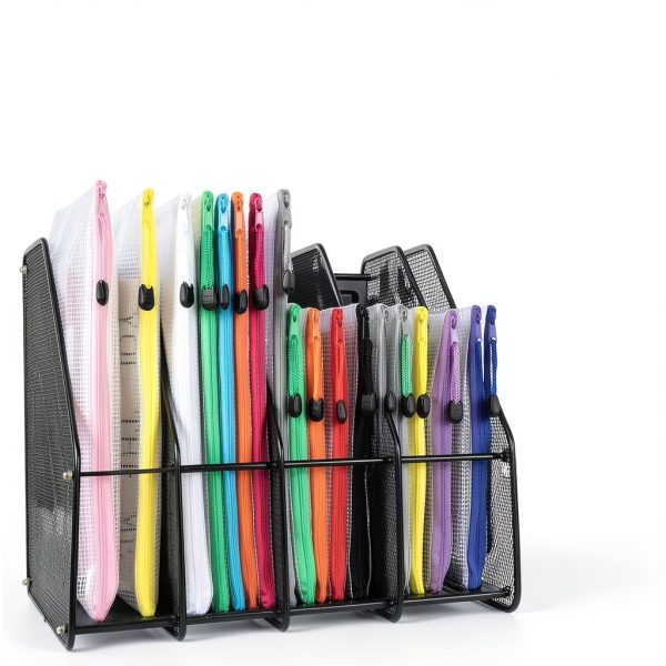Zipper Pouches by Umriox Multicolored 24pcs A3 A4 PVC Organizer-5